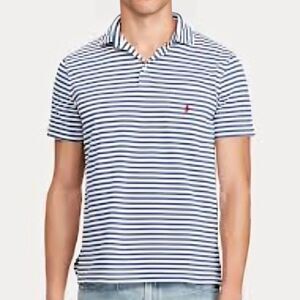 Polo Ralph Lauren Boy's Blue & White Striped Short Sleeve T-Shirt Size Medium